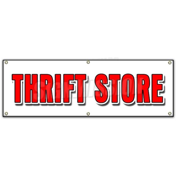 Amistad 72 in. Thrift Store Banner Sign - Clothing Furniture Household Clothes Appliance AM2679422 - main